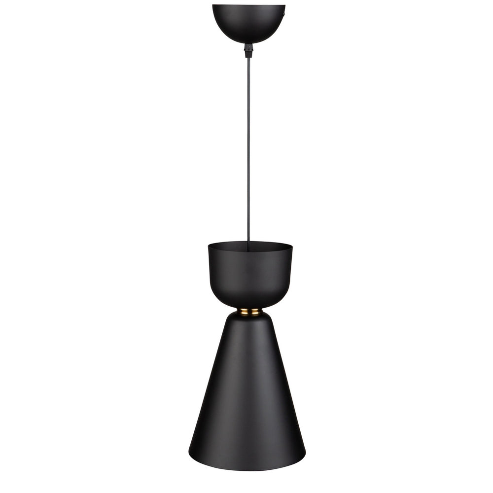 Artcraft Canada - SC13290BK - One Light Pendant - Tempo - Matte Black and Brass