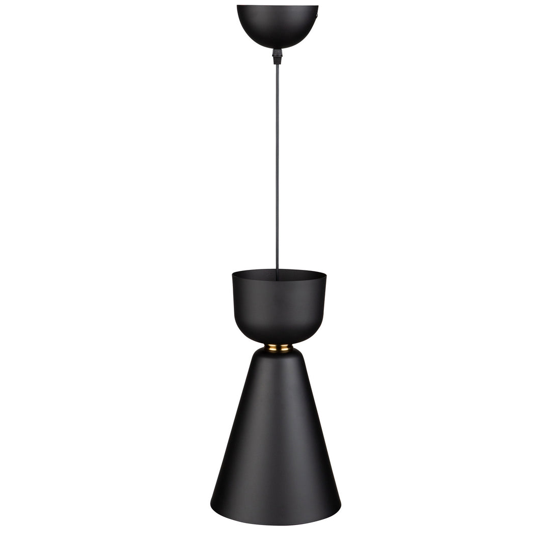 Artcraft Canada - SC13290BK - One Light Pendant - Tempo - Matte Black and Brass