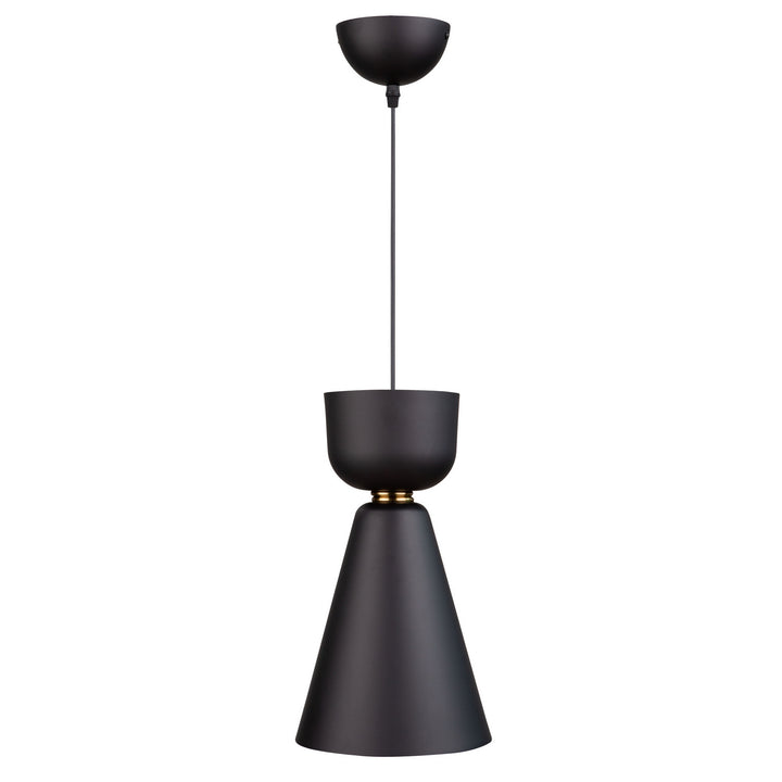 Artcraft Canada - SC13290BK - One Light Pendant - Tempo - Matte Black and Brass