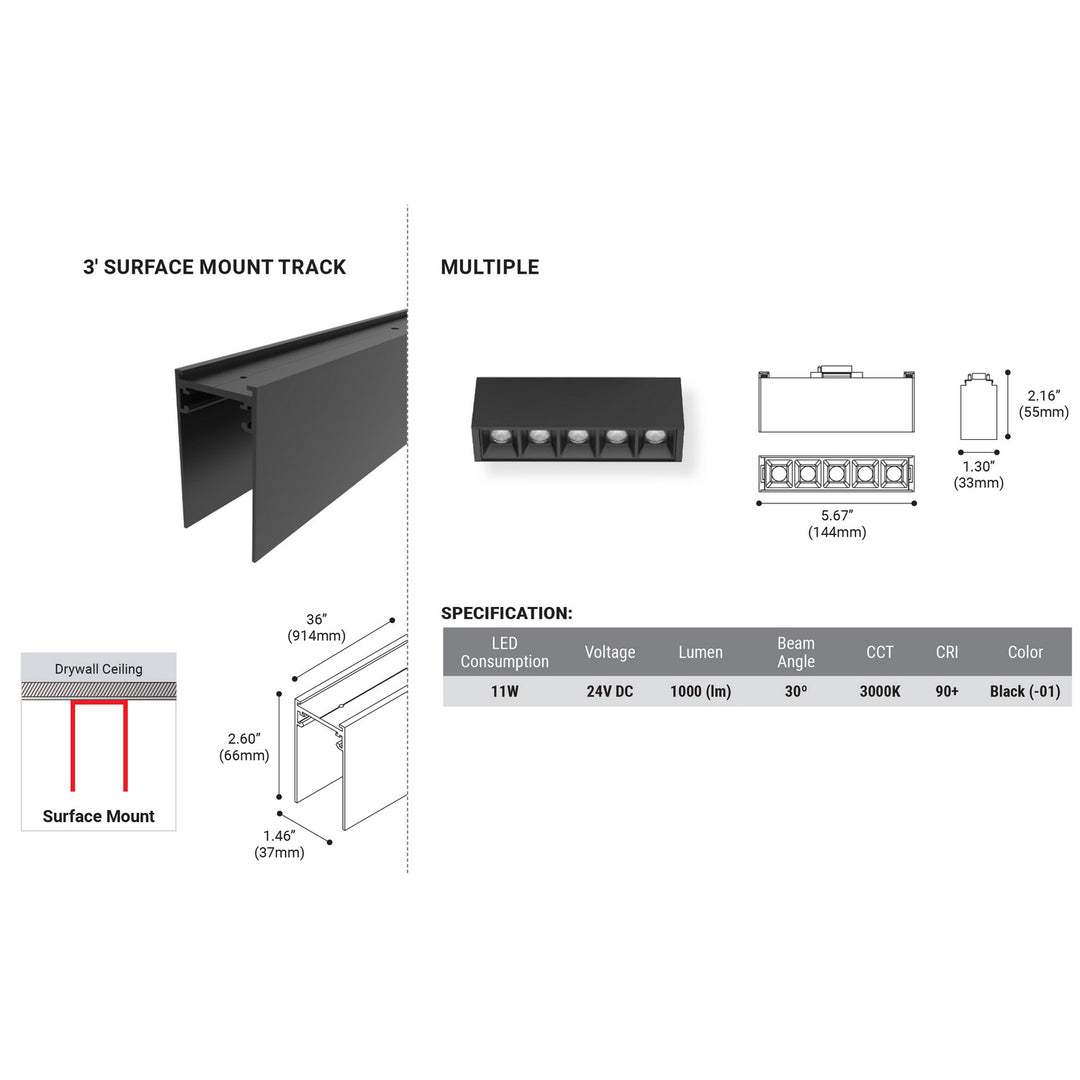 Eurofase Canada - 38452-017 - LED Surface Mount - Black