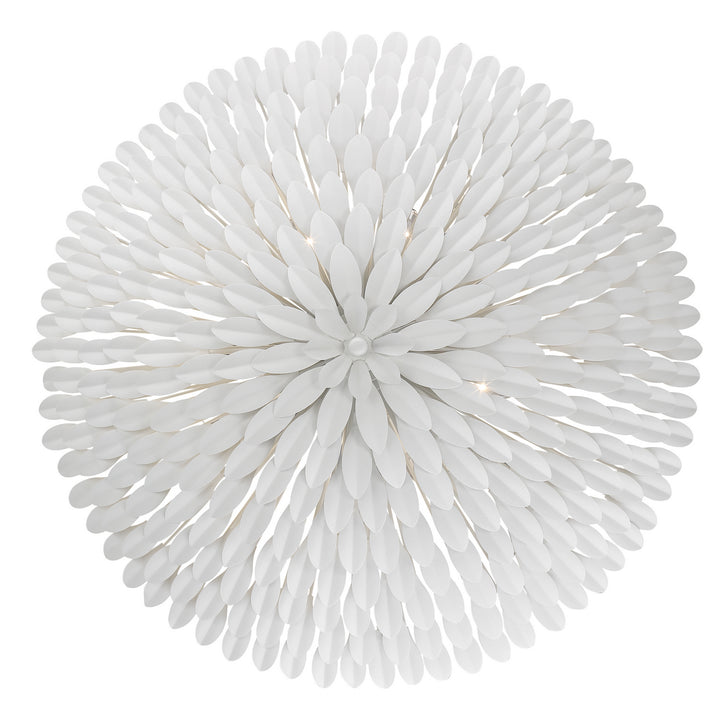 Crystorama - 519-MT_CEILING - Eight Light Semi Flush Mount - Broche - Matte White