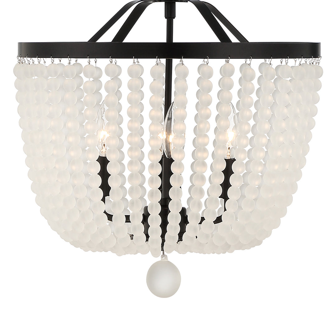Crystorama - 604-MK-FR - Four Light Chandelier - Rylee - Matte Black