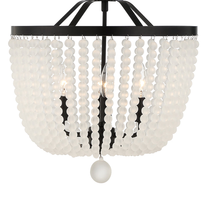 Crystorama - 604-MK-FR - Four Light Chandelier - Rylee - Matte Black