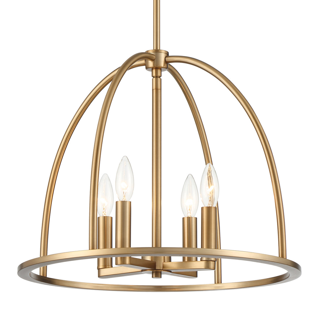 Crystorama - ABB-3004-VG - Four Light Chandelier - Abbott - Vibrant Gold