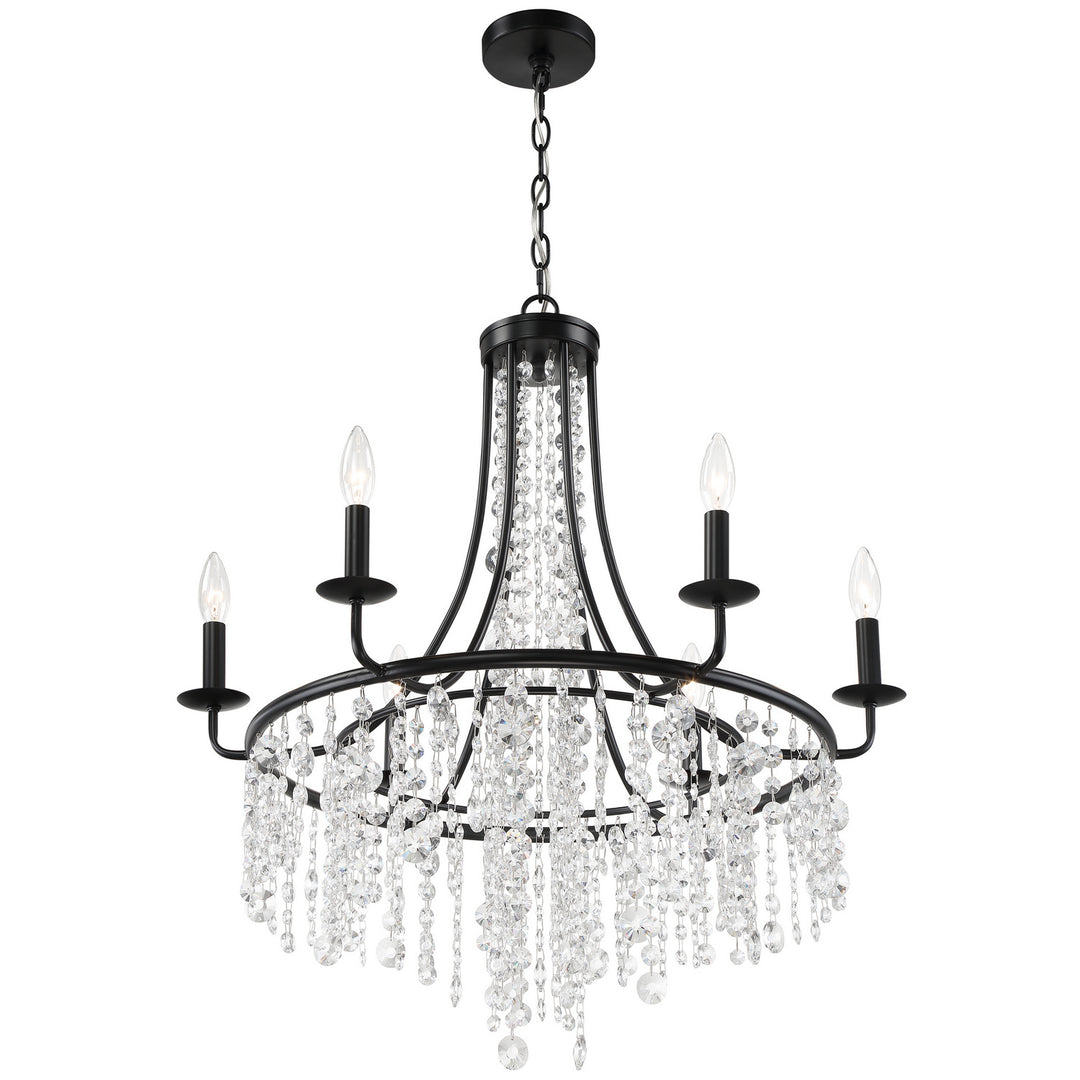 Crystorama - GAB-B7306-MK - Six Light Chandelier - Gabrielle - Matte Black
