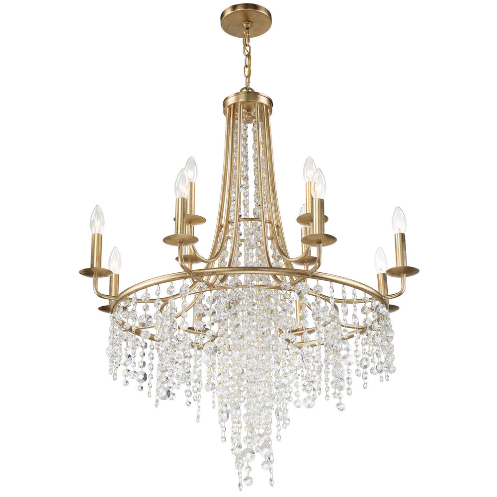 Crystorama - GAB-B7312-GA - 12 Light Chandelier - Gabrielle - Antique Gold