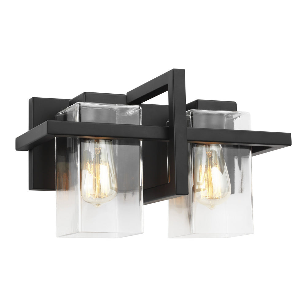 Generation Lighting Canada - 4441502-112 - Two Light Wall / Bath - Mitte - Midnight Black