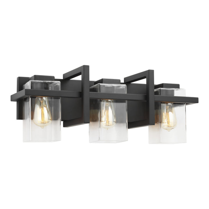 Generation Lighting Canada - 4441503-112 - Three Light Wall / Bath - Mitte - Midnight Black
