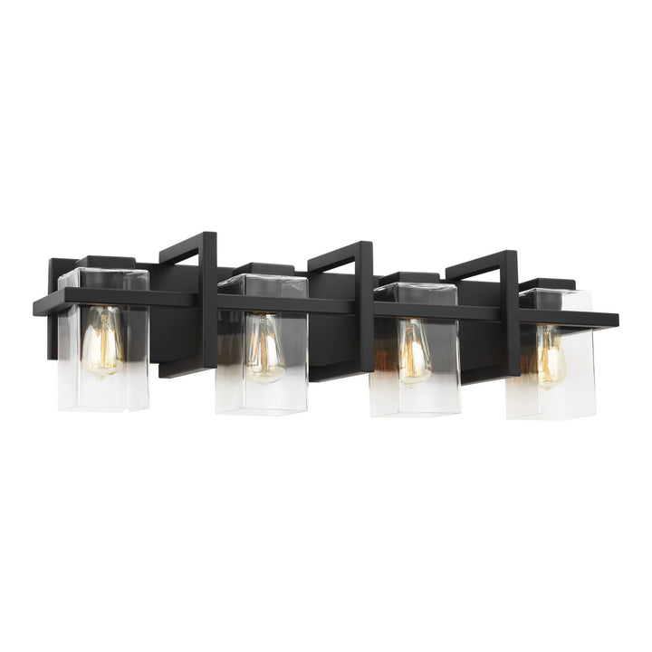 Generation Lighting Canada - 4441504-112 - Four Light Wall / Bath - Mitte - Midnight Black