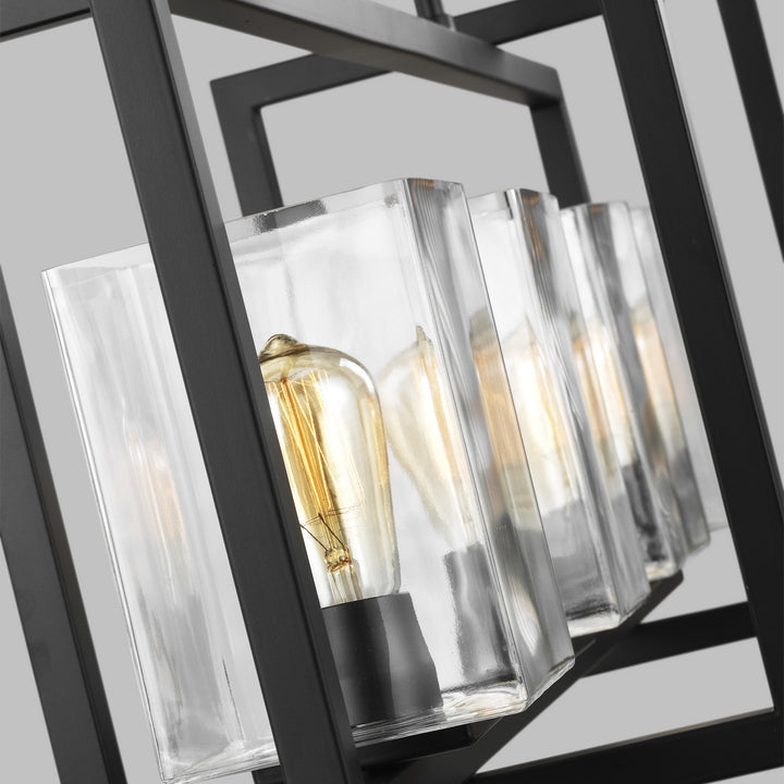 Generation Lighting Canada - 6641504-112 - Four Light Island Pendant - Mitte - Midnight Black