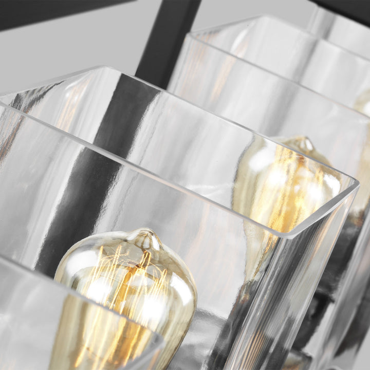 Generation Lighting Canada - 6641504-112 - Four Light Island Pendant - Mitte - Midnight Black