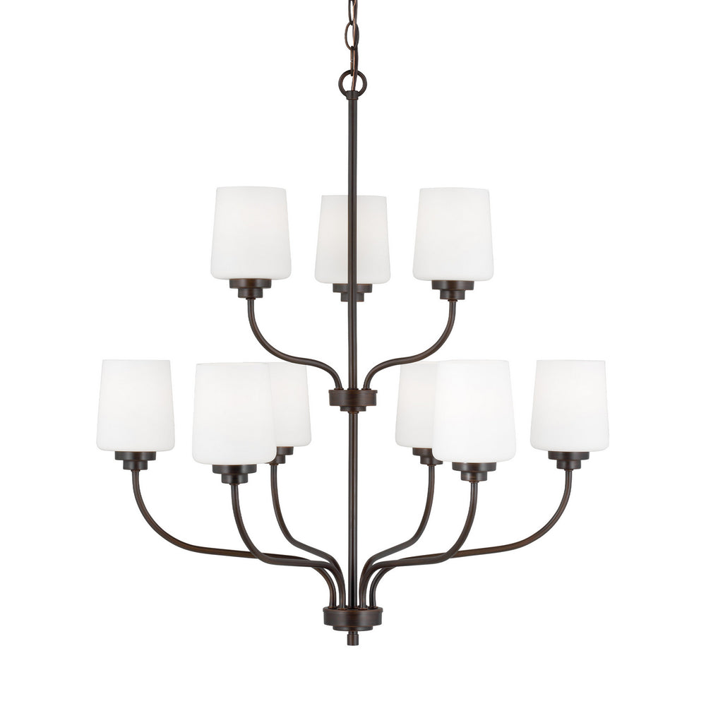 Generation Lighting Canada - 3102809-710 - Nine Light Chandelier - Windom - Bronze