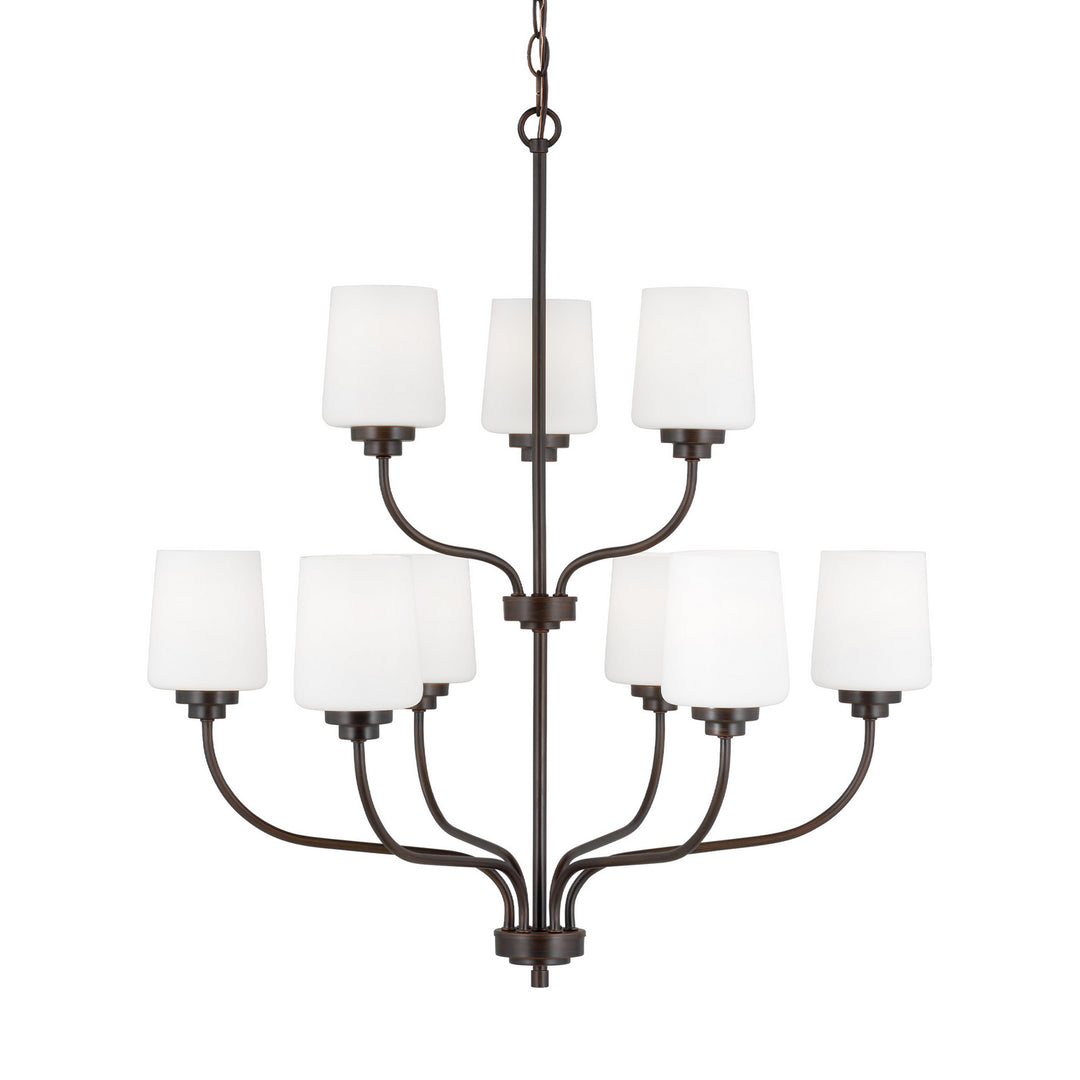 Generation Lighting Canada - 3102809-710 - Nine Light Chandelier - Windom - Bronze