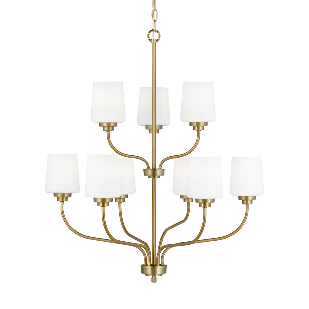 Generation Lighting Canada - 3102809-848 - Nine Light Chandelier - Windom - Satin Brass