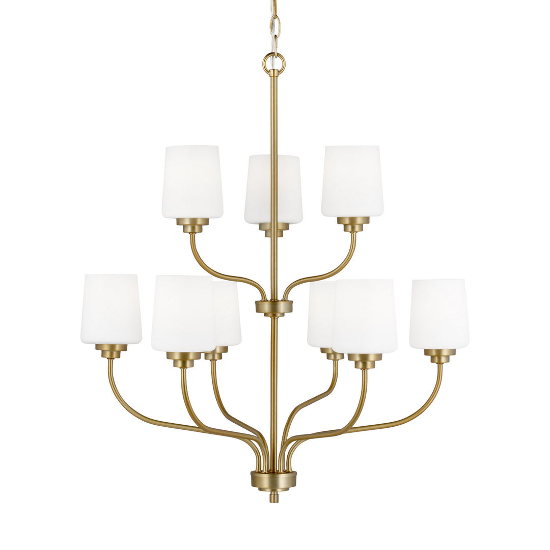 Generation Lighting Canada - 3102809-848 - Nine Light Chandelier - Windom - Satin Brass