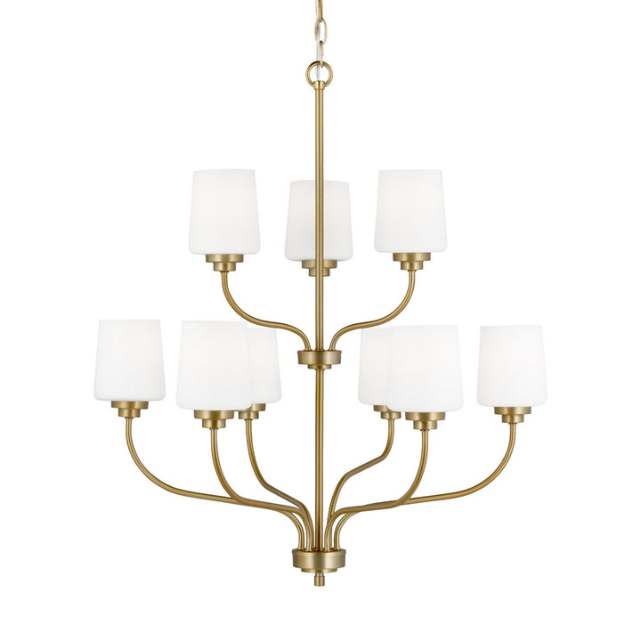 Generation Lighting Canada - 3102809-848 - Nine Light Chandelier - Windom - Satin Brass