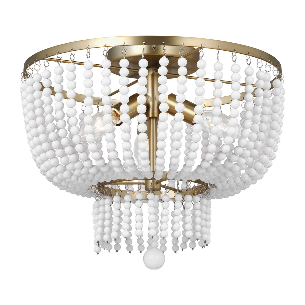 Visual Comfort Studio Canada - 7780703EN-848 - Three Light Semi-Flush Mount - Jackie - Satin Brass