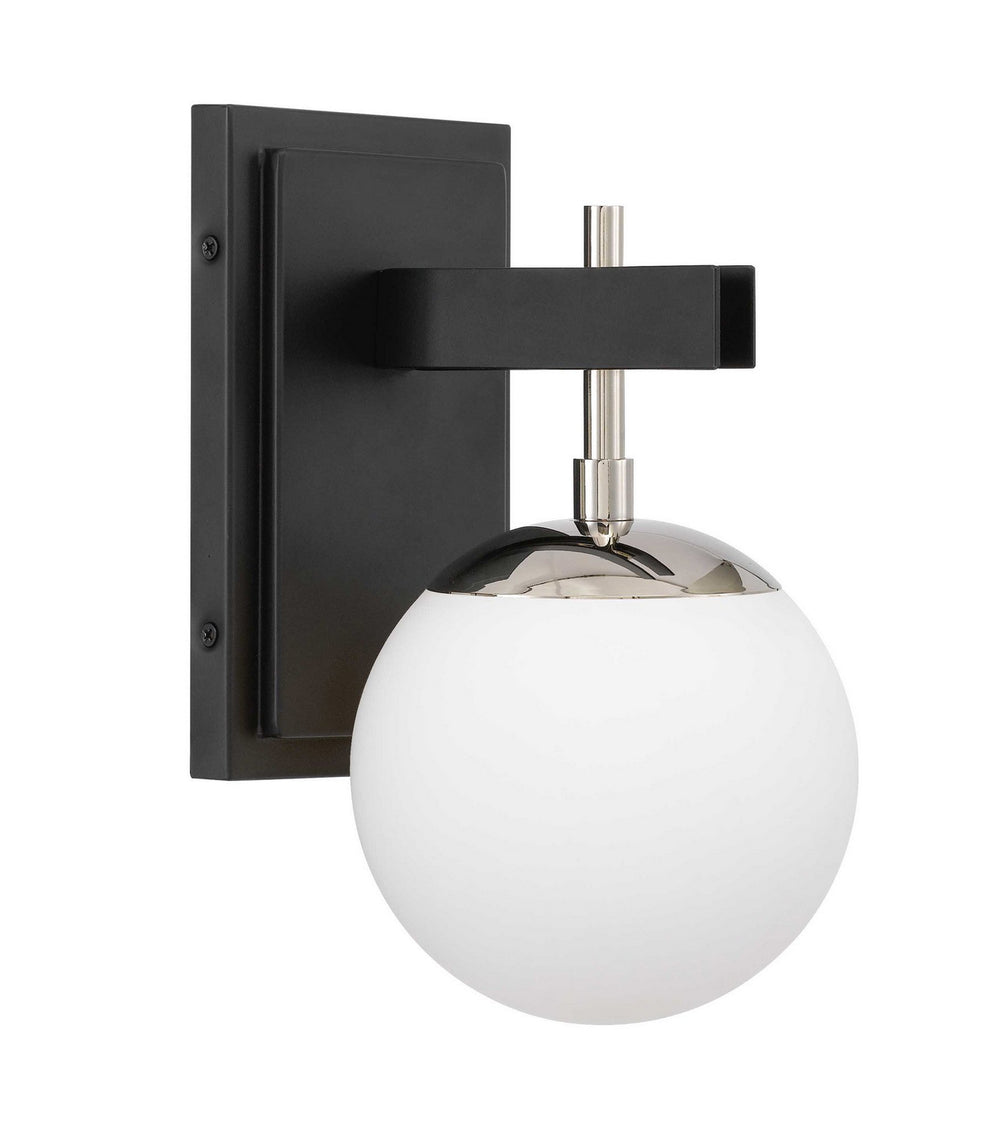 Varaluz - 352B01BLPN - One Light Bath - Allie - Black/Polished Nickel