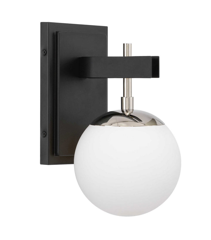 Varaluz - 352B01BLPN - One Light Bath - Allie - Black/Polished Nickel