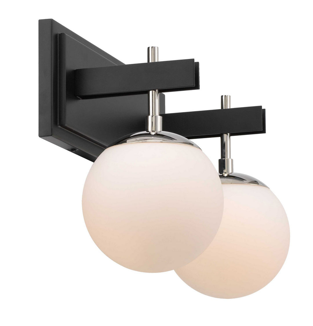 Varaluz - 352B02BLPN - Two Light Bath - Allie - Black/Polished Nickel