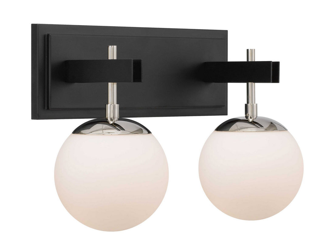 Varaluz - 352B02BLPN - Two Light Bath - Allie - Black/Polished Nickel