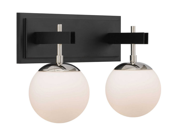 Varaluz - 352B02BLPN - Two Light Bath - Allie - Black/Polished Nickel