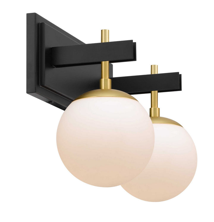Varaluz - 352B02BLSB - Two Light Bath - Allie - Black/Satin Brass