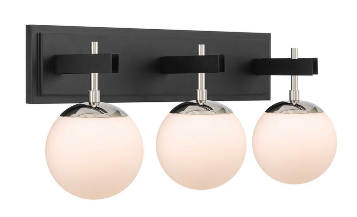 Varaluz - 352B03BLPN - Three Light Bath - Allie - Black/Polished Nickel