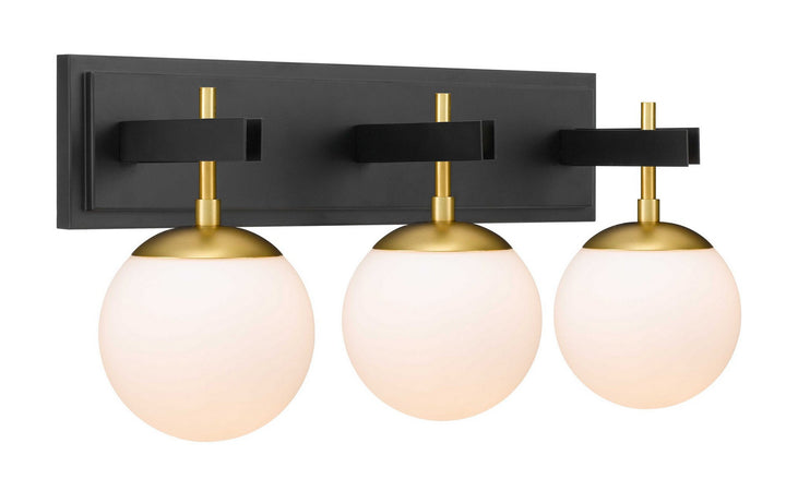 Varaluz - 352B03BLSB - Three Light Bath - Allie - Black/Satin Brass