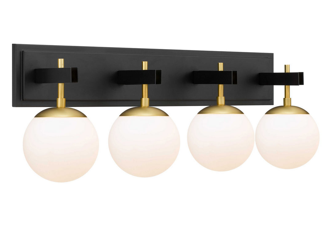 Varaluz - 352B04BLSB - Four Light Bath - Allie - Black/Satin Brass