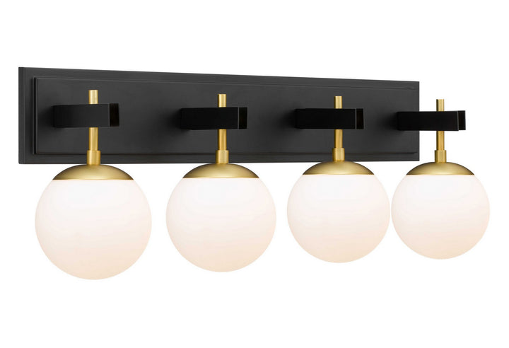 Varaluz - 352B04BLSB - Four Light Bath - Allie - Black/Satin Brass