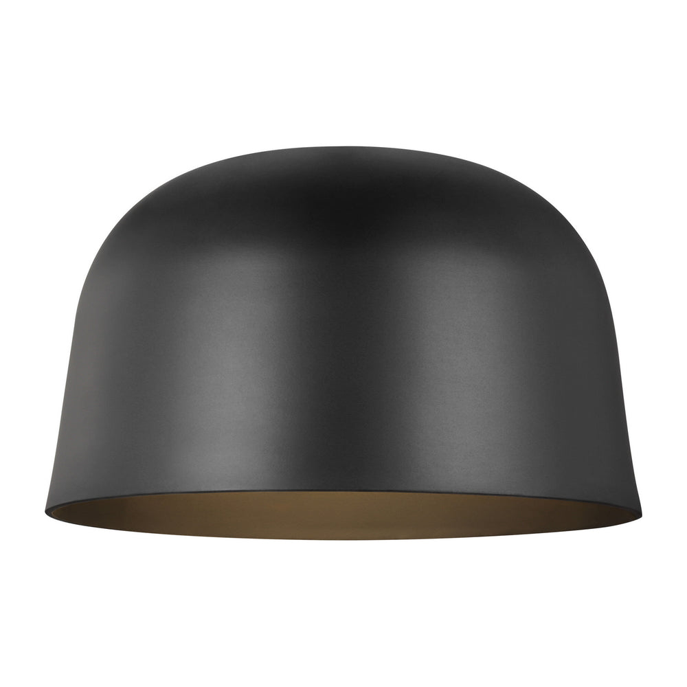 Visual Comfort Modern - 700FMFND15B-LED930-277 - LED Flush Mount - Foundry - Nightshade Black