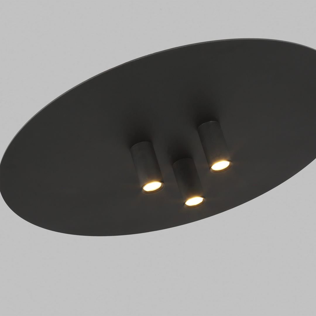Visual Comfort Modern - 700FMPNT16B-LED930-277 - LED Flush Mount - Ponte - Nightshade Black