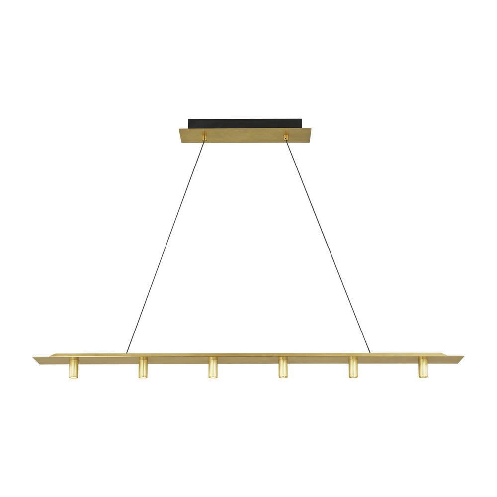 Visual Comfort Modern - 700LSPNT50NB-LED930-277 - LED Linear Suspension - Ponte - Natural Brass