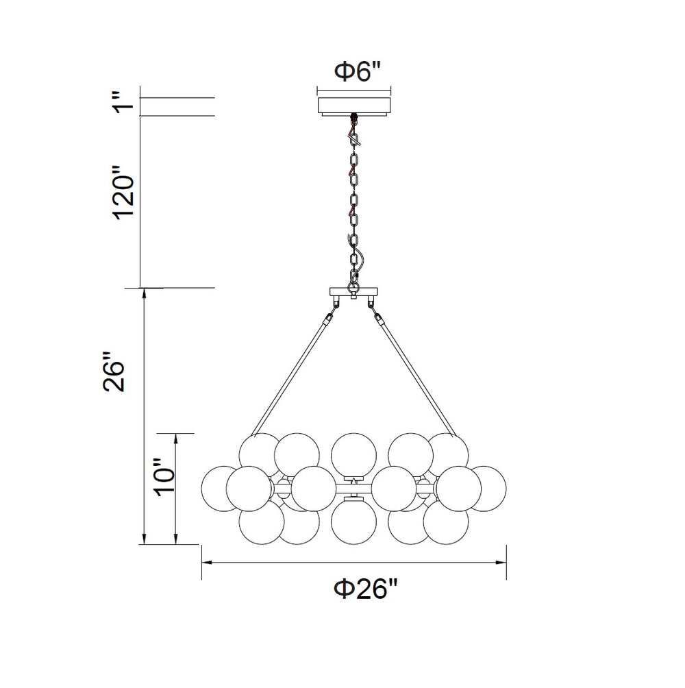 CWI Lighting Canada - 1020P26-25-101 - LED Chandelier - Arya - Black