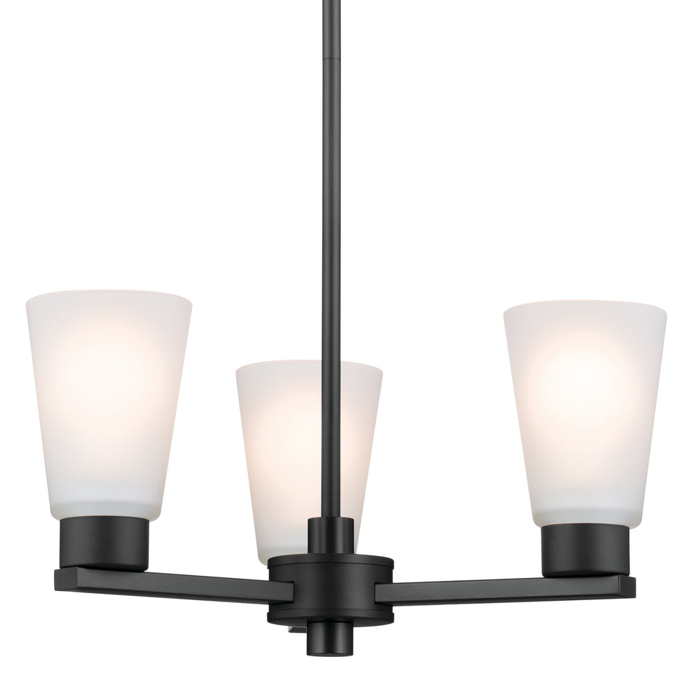 Kichler Canada - 52435BK - Three Light Chandelier - Stamos - Black