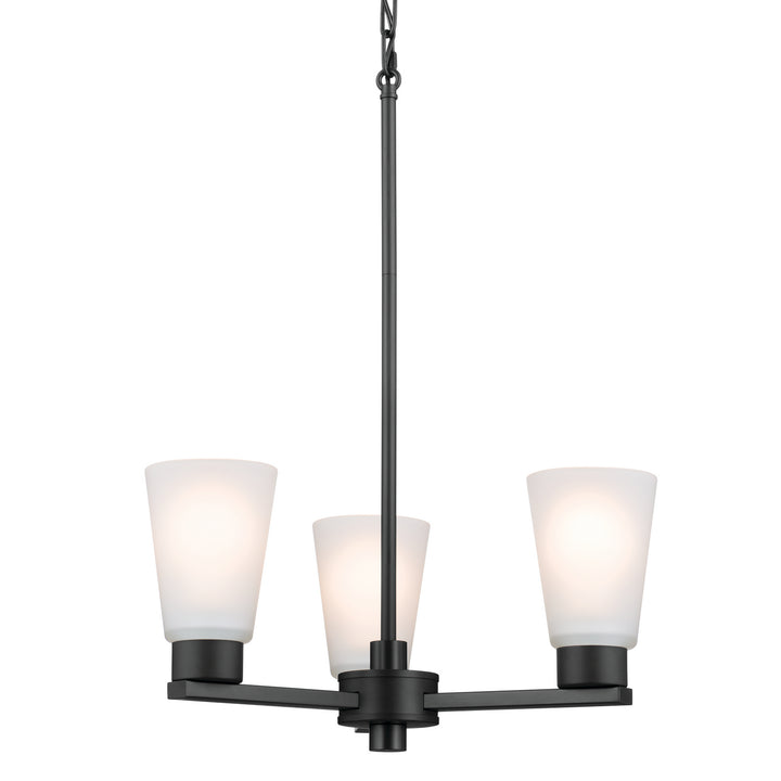 Kichler Canada - 52435BK - Three Light Chandelier - Stamos - Black