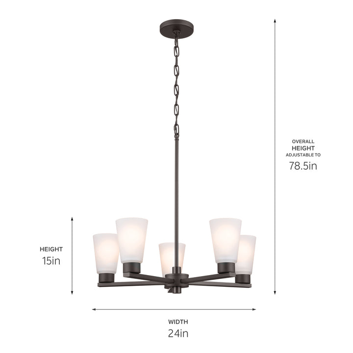 Kichler Canada - 52436OZ - Five Light Chandelier - Stamos - Olde Bronze