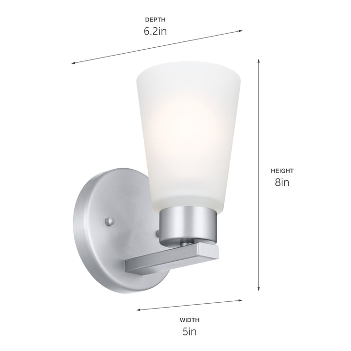 Kichler Canada - 52437NI - One Light Wall Sconce - Stamos - Brushed Nickel