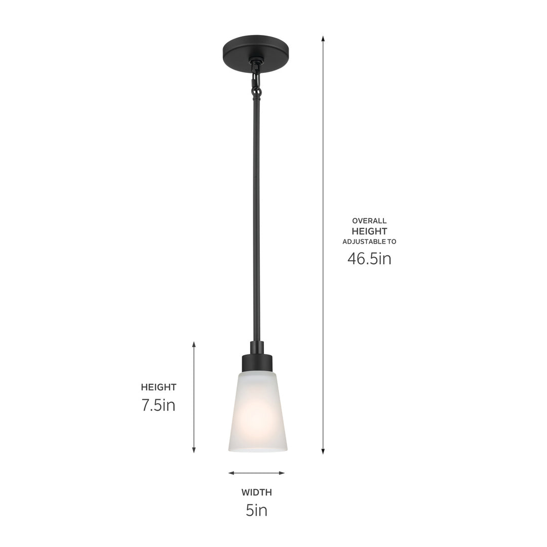 Kichler Canada - 52444BK - One Light Mini Pendant - Erma - Black