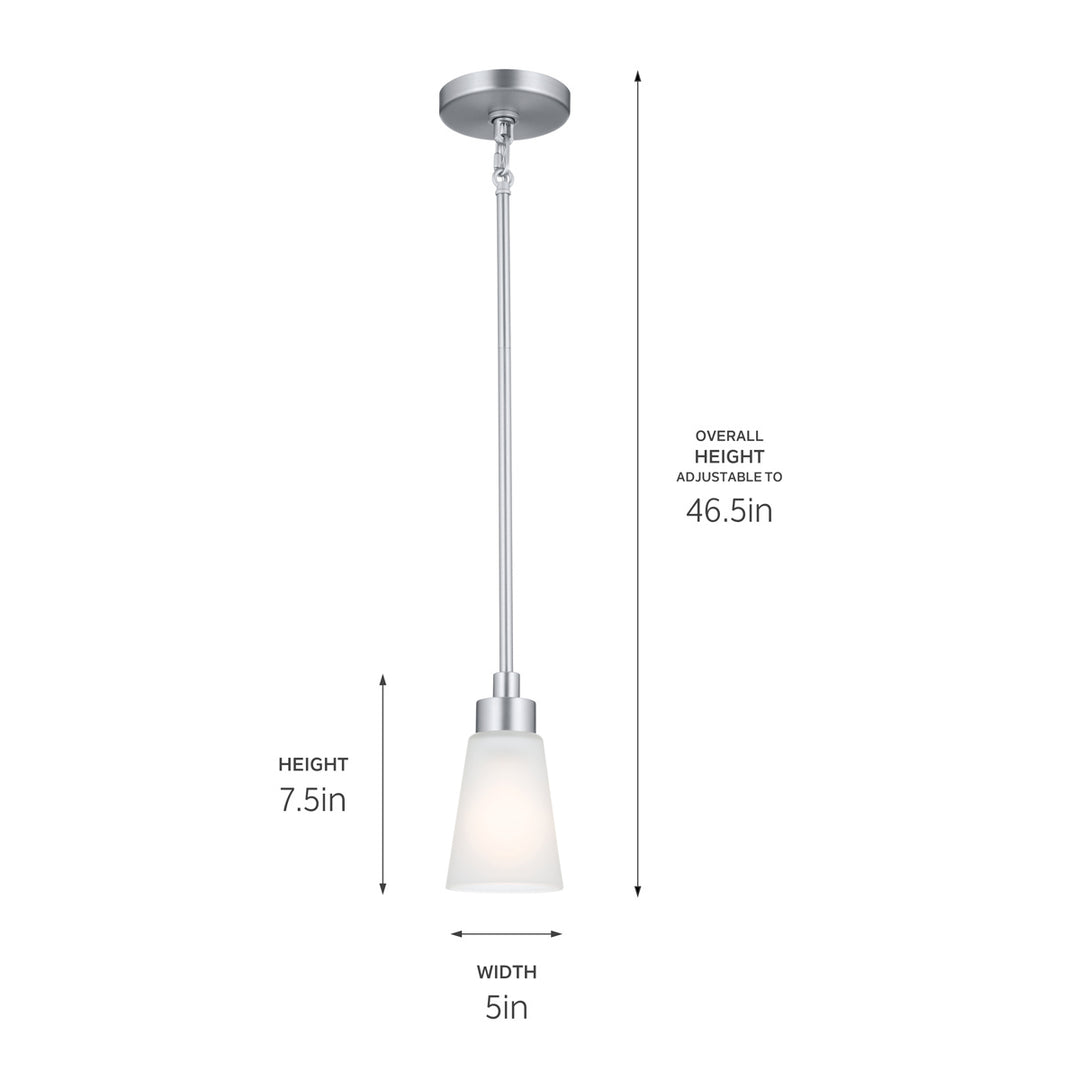 Kichler Canada - 52444NI - One Light Mini Pendant - Erma - Brushed Nickel