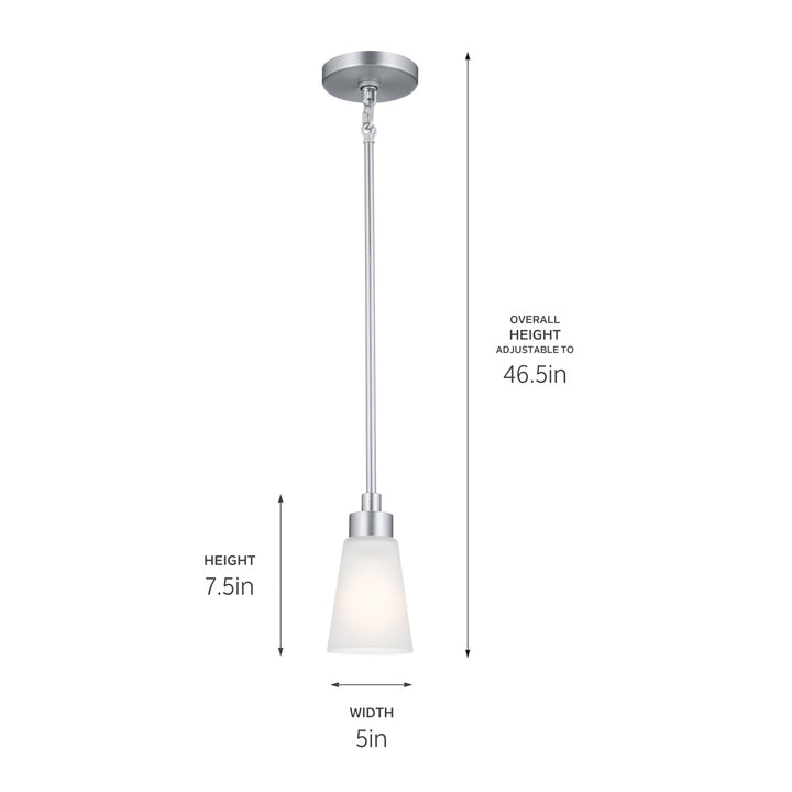Kichler Canada - 52444NI - One Light Mini Pendant - Erma - Brushed Nickel