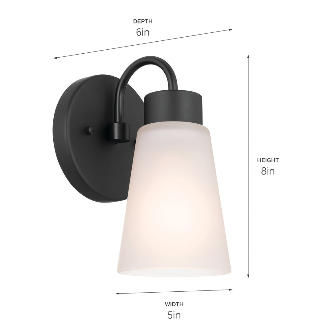 Kichler Canada - 52445BK - One Light Wall Sconce - Erma - Black
