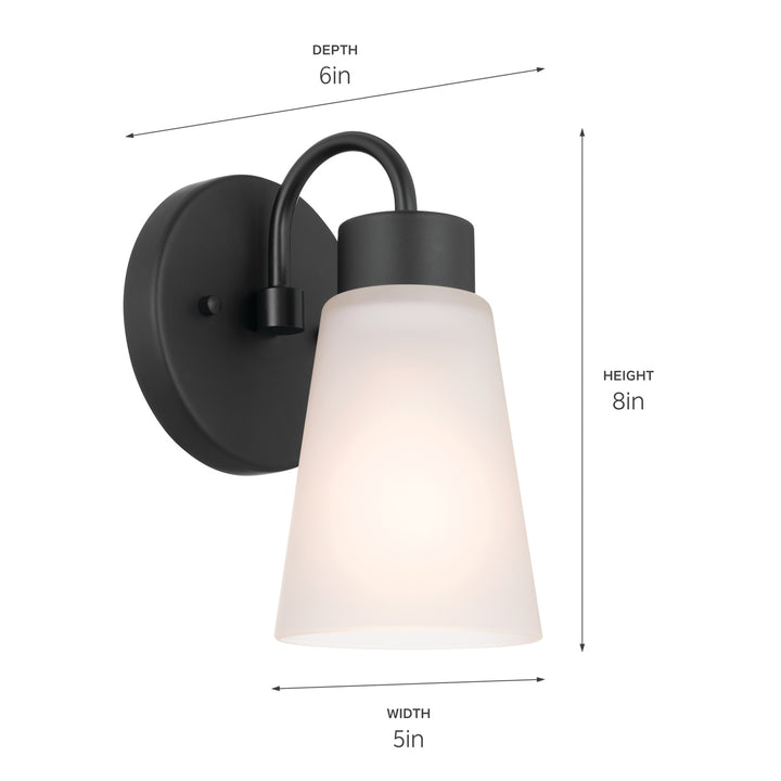 Kichler Canada - 52445BK - One Light Wall Sconce - Erma - Black