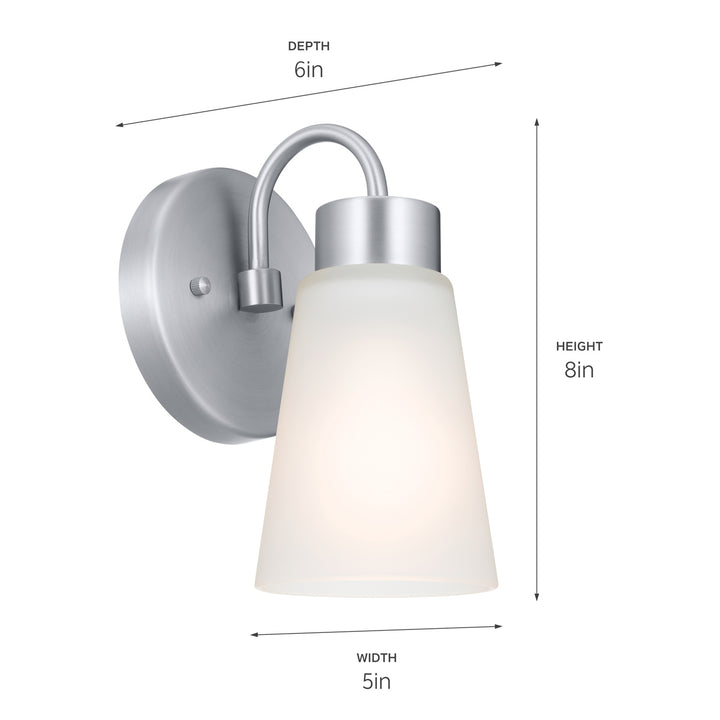 Kichler Canada - 52445NI - One Light Wall Sconce - Erma - Brushed Nickel