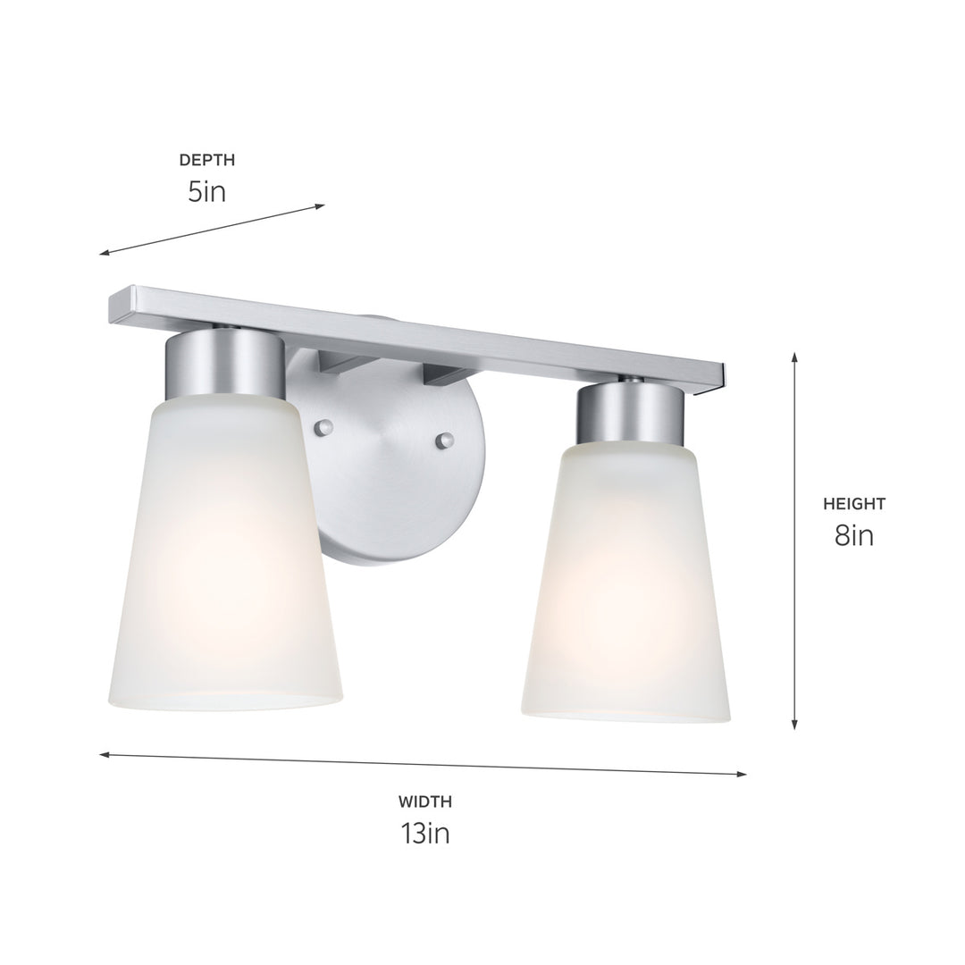 Kichler Canada - 55120NI - Two Light Bath - Stamos - Brushed Nickel