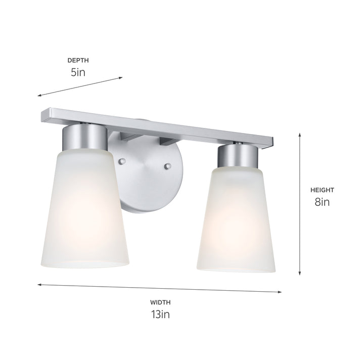 Kichler Canada - 55120NI - Two Light Bath - Stamos - Brushed Nickel