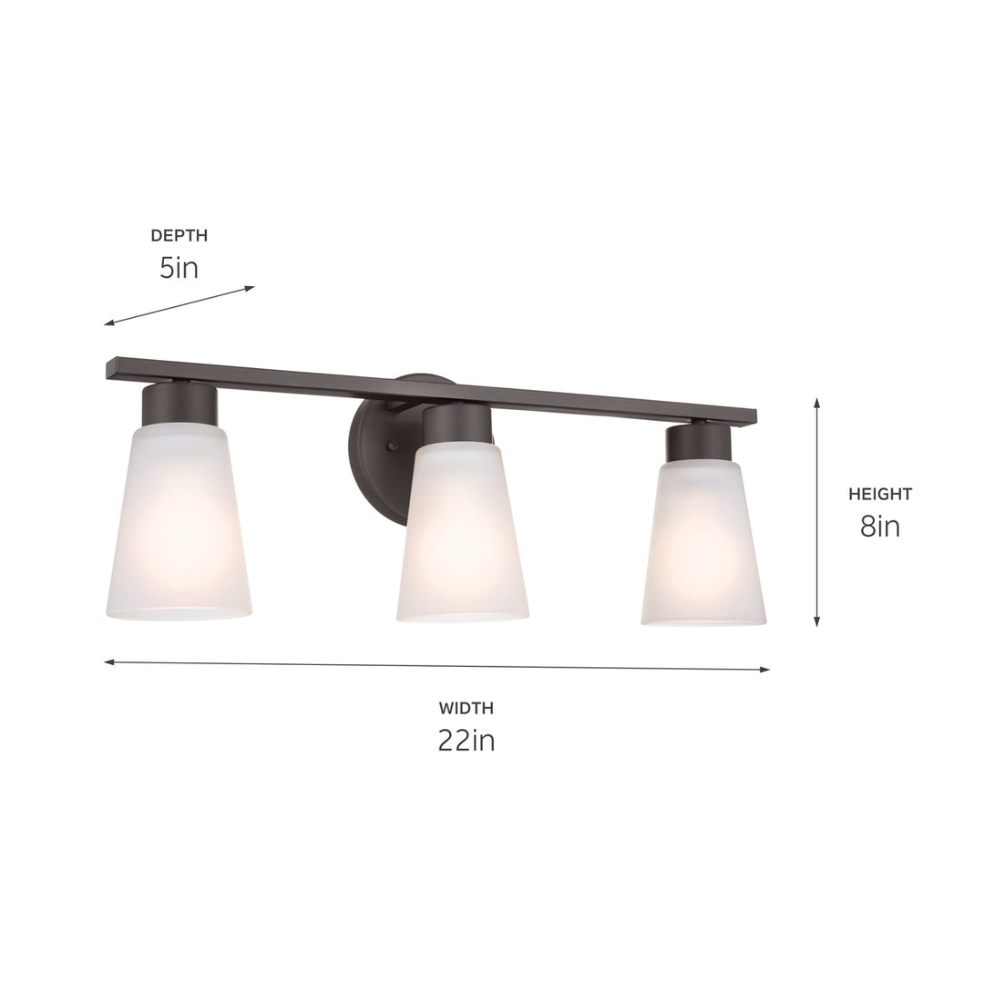 Kichler Canada - 55121OZ - Three Light Bath - Stamos - Olde Bronze