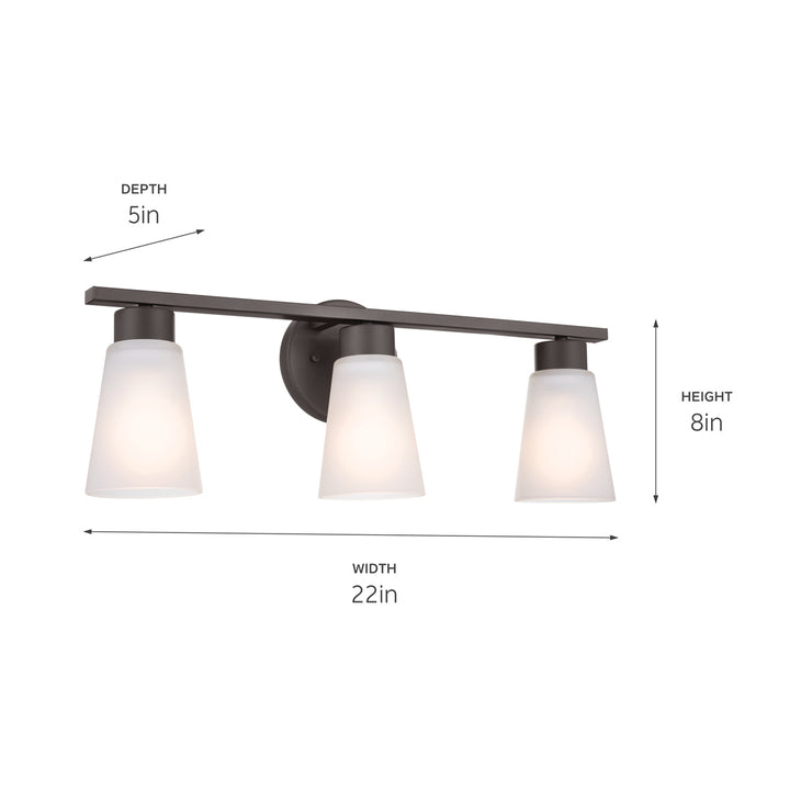 Kichler Canada - 55121OZ - Three Light Bath - Stamos - Olde Bronze