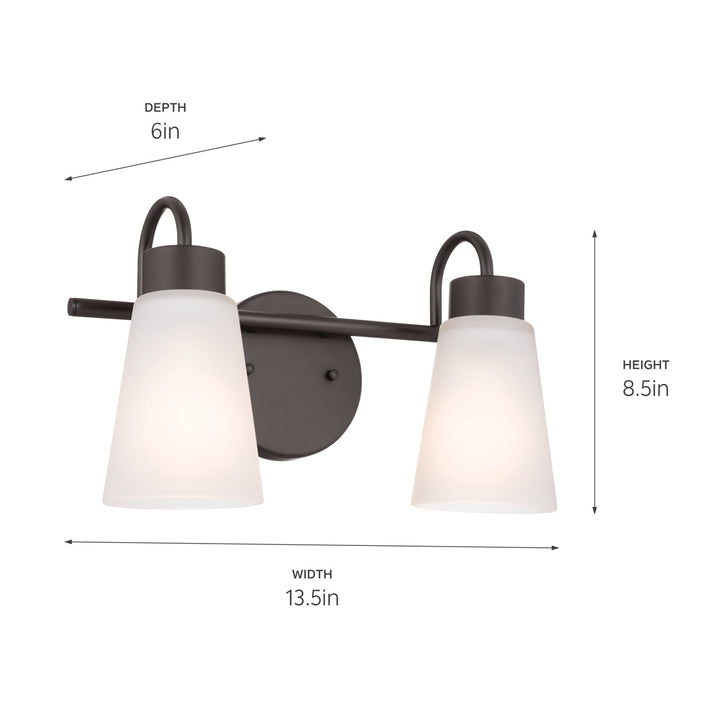 Kichler Canada - 55125OZ - Two Light Bath - Erma - Olde Bronze